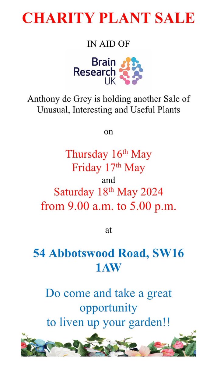 Don't miss out on this afternoon's community plant sale in aid of @BRUKresearch - back by popular demand! 🌿 #PlantSale #CommunityEvent