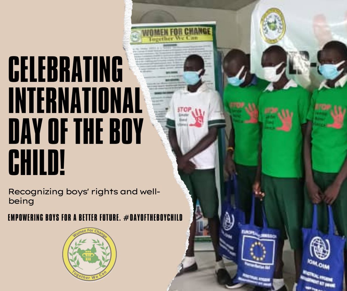 On #InternationalBoysDay, we celebrate the unique promise of boys in South Sudan and beyond. Let's ensure all boys have the support and opportunities to grow into healthy, confident men. We look forward to projects that'll engage men/boys as agents to end GBV @UNFPASouthSudan