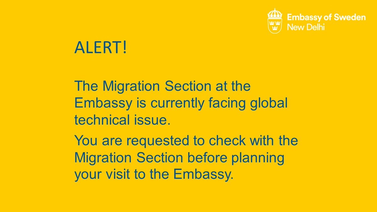 The Migration Section at the Embassy is currently facing global technical issue. You are requested to check with the Migration Section before planning your visit to the Embassy.