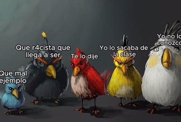 *cuento un chiste muy pesado y mis amigos se ríen*

Profe: Hacer humor de eso está muy mal

Mis amigos: