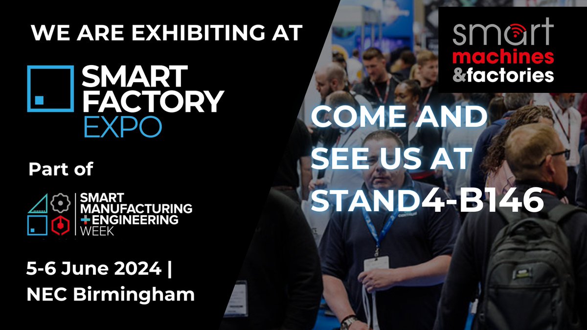 The Smart Machines & Factories Team will be exhibiting at Smart Manufacturing & Engineering week this year! If you haven't already registered you can do so via the link below: me-week-2024.reg.buzz/?utm_source=we… #SMEW24 #manufacturing #engineering