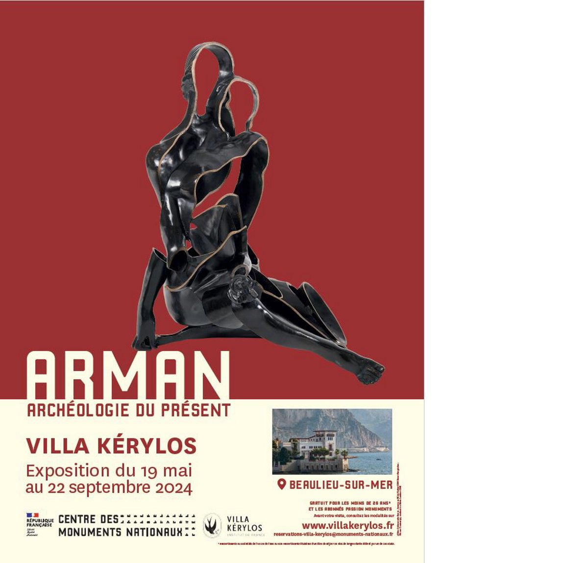 Pour sa réouverture, la Villa Kérylos vous invite à venir découvrir une nouvelle expo “Arman. Archéologie du présent” composer d'une cinquantaine d'oeuvres uniques datants des années 60 ! 🖼️

📆 Du 19 mai au 22 septembre 2024
👉bit.ly/44InKPg

#ExploreNiceCotedAzur