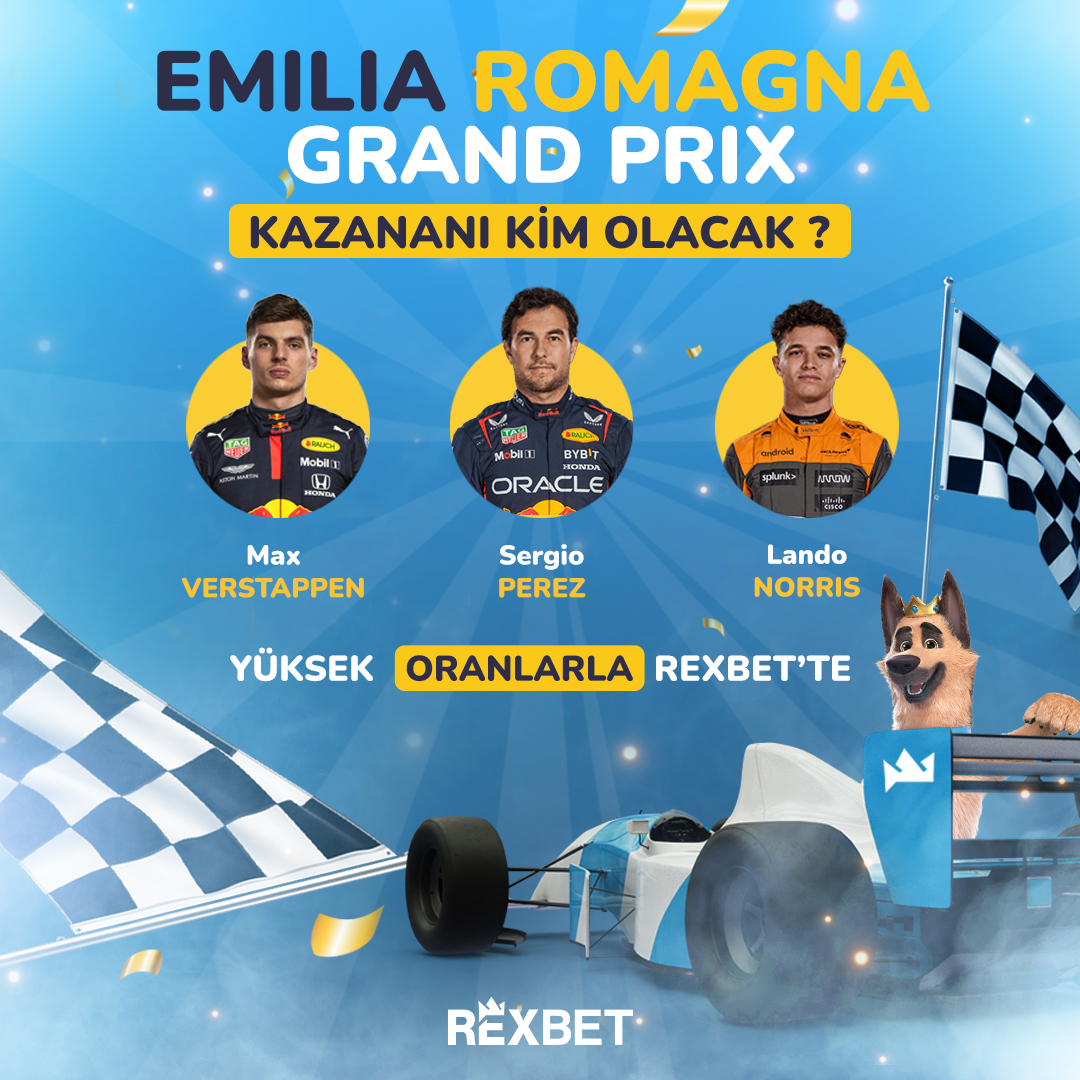 ❓ Formula 1 heyecanı yüksek oranlarla #Rexbet'te yaşanır! Emilia Romagna Grand Prix'si kazananı kim olacak? Rexbet Giriş: bit.ly/444ZExH