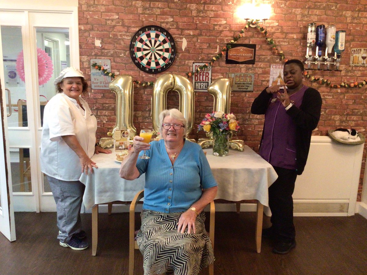 We are celebrating a very special birthday today! Best wishes from all of us! CHEERS JIM! 💜🎁🎂🎉🎈<a href="/AnchorLaterLife/">Anchor</a> #birthday #101birthday