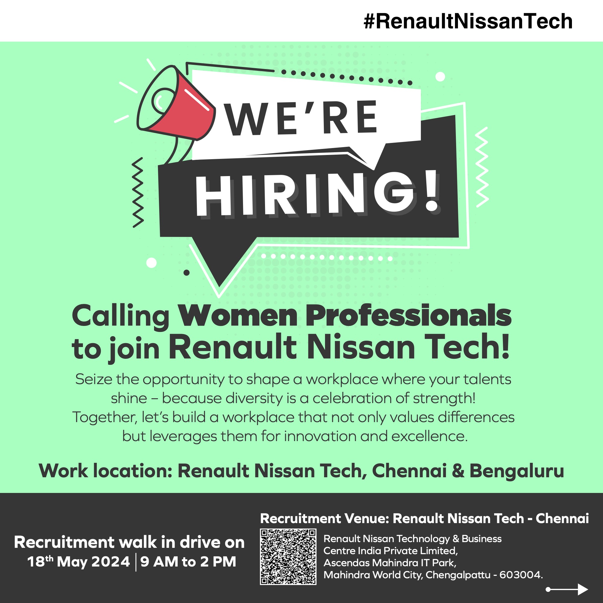Renault Nissan Technology &amp; Business Centre India on X: &ldquo;Join 