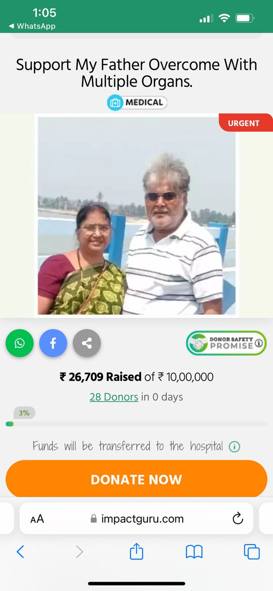 PLEASE DONATE TO SAVE MY FATHER !! PLEASE SHARE 🙏🏼🙏🏼
CLICK ON THIS LINK ALL REPORTS ARE THERE.
impactguru.com/fundraiser/hel…

#DonateForHealth #MedicalFundraiser
#HealthCareSupport #SupportMedicalNeeds #CharityForHealth #HelpHeal
#MedicalAid #HealthFund
#SupportTheCause #DonateForLife