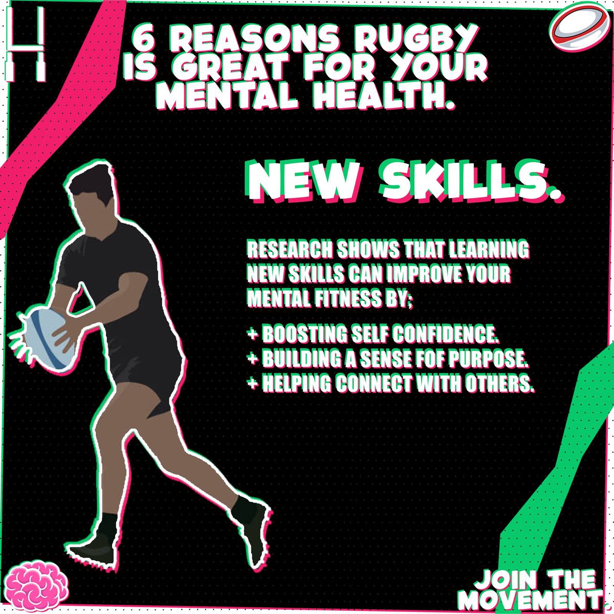 𝗟𝗘𝗔𝗥𝗡 𝗡𝗘𝗪 𝗦𝗞𝗜𝗟𝗟𝗦 💚 Learning & stimulating ourselves mentally has been shown to protect our mental health 🧠 It provides a great opportunity to make new friendships, learn new skills & build a sense of purpose 🙌 #TackleTheStigma 🗣️