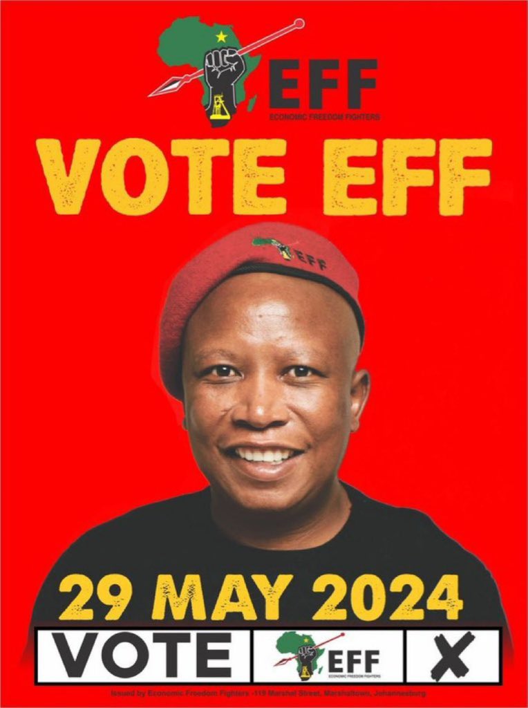 The EFF has presented its commitments, a programme of action and a clearly articulated plan on what we will do when elected to govern on behalf of the people. 

Ours are not empty promises. They are clear commitments that will be realised under the decisive and capable leadership