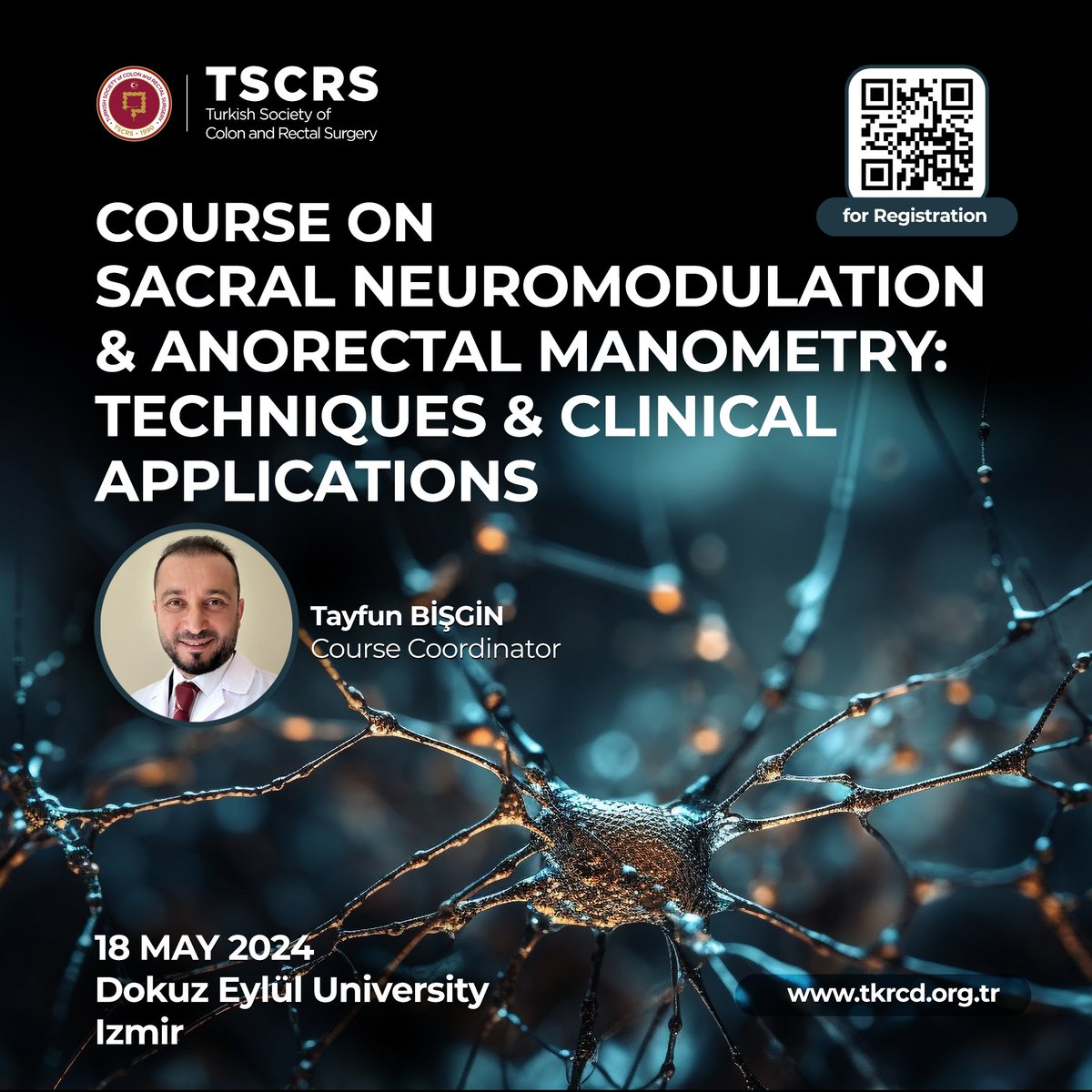 📢Last 2 days for Sacral Neuromodulation and Anal Manometry Course! ✅You are invited to this current course that will be discussed with experts on the subject! 🎰 Saturday, 18 May 2024, 09:00-16:00 📍Dokuz Eylül University, İZMİR 🛜 Hybrid education #SoMe4Surgery