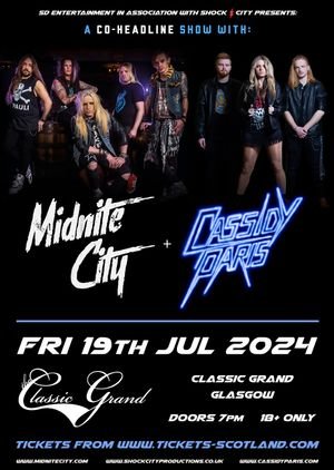 Plenty more MIDNITE CITY shows left for 2024, including THIS at The Classic Grand in Glasgow on July 19th. Tickets on sale below 👇 tickets-scotland.com/mid03?fbclid=I…