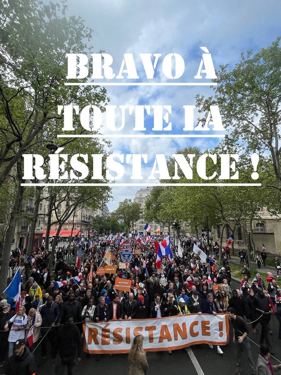 Bonne journée à toute la RESISTANCE qui se bat pour le bien commun de tous les Français ! ✊
Bravo aux PATRIOTES ! 
Ils sont les vrais et les seuls bâtisseurs de l'avenir de la France ✊✊✊
Bravo et Merci à Florian PHILIPPOT 🙏👍
👉#LEuropeÇaSuffit
👉#Le9JuinJeVoteLesPatriotes🇫🇷