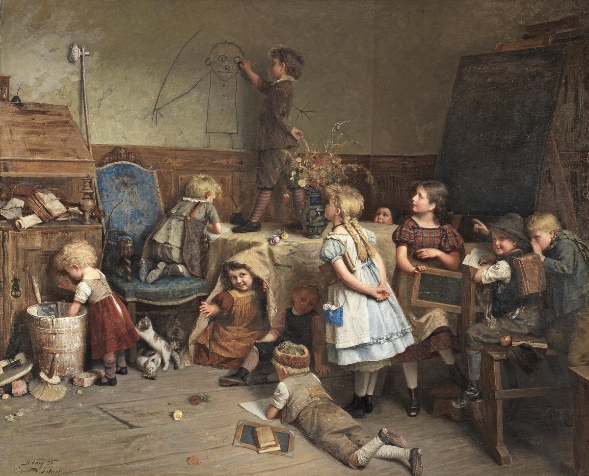 “Education is what survives when what has been learned is forgotten.” (B.F. Skinner)✍️ EDUARD SCHULZ-BRIESEN (German, 1831-189) 'Young Artist - School Recess' - 1875 🎨🖼️#ThursdayMorning #16may #16maggio #arte #artphotography #günaydın #NaturePhotograhpy #NatureEscape #natural