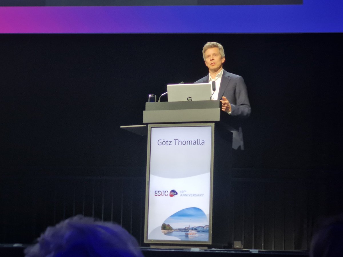 NeuroNews (@nn_publishing) on Twitter photo Götz Thomalla presents #ESOC2024 audiences with an update on the <a href="/TENSIONstudy/">TENSION Study</a>: 12-month data suggest improved functional outcomes/QoL and lower mortality with #Thrombectomy versus medical therapy in large-core LVO #Stroke patients
<a href="/ESOstroke/">European Stroke Org</a> Götz Thomalla presents #ESOC2024 audiences with an update on the <a href="/TENSIONstudy/">TENSION Study</a>: 12-month data suggest improved functional outcomes/QoL and lower mortality with #Thrombectomy versus medical therapy in large-core LVO #Stroke patients
<a href="/ESOstroke/">European Stroke Org</a>