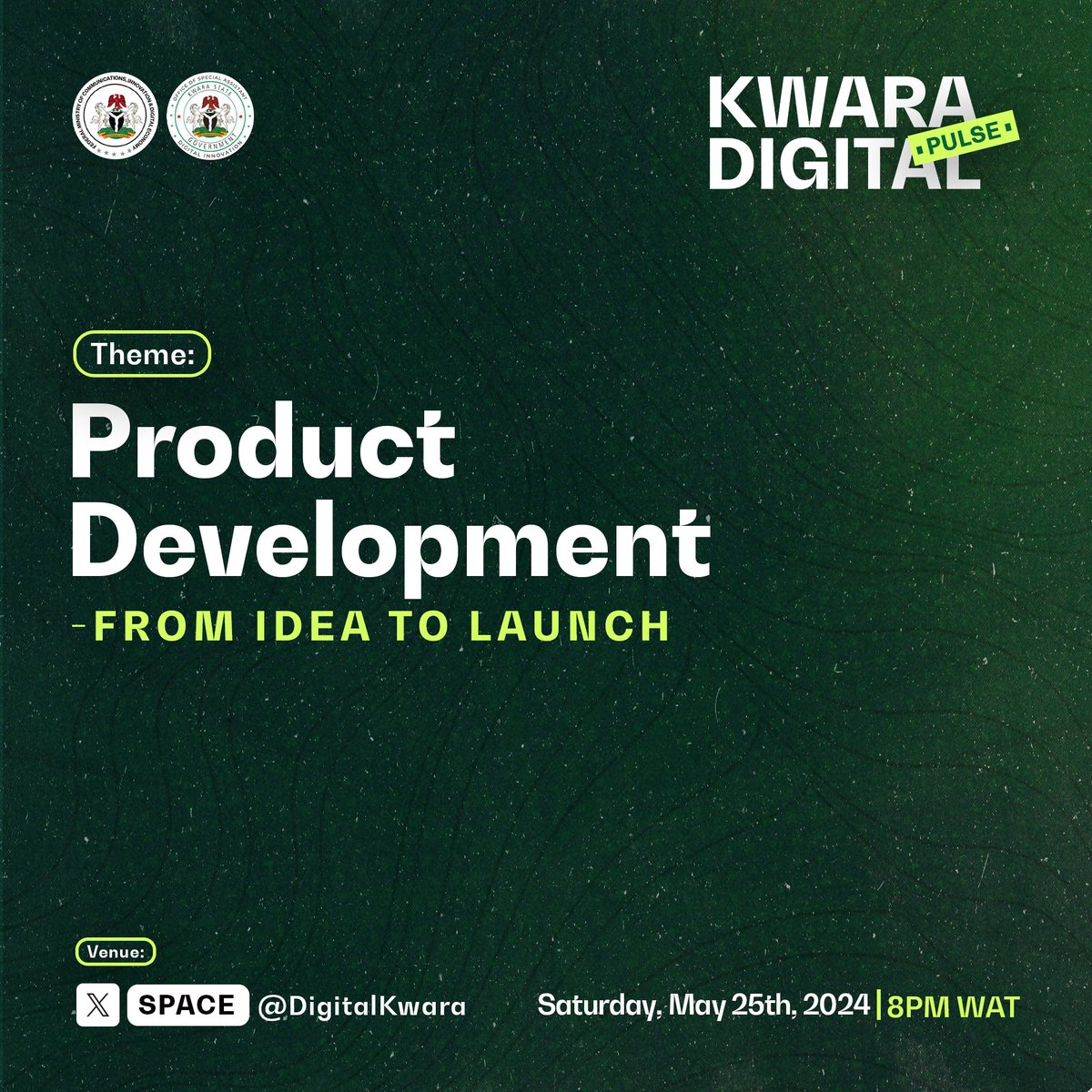 Calling all innovators and entrepreneurs! The May edition of #KDP is here with the theme 'Product Development: From Idea to Launch.' Gain valuable insights from our speakers on transforming your concepts into market-ready products. Follow @DigitalKwara for more insights.