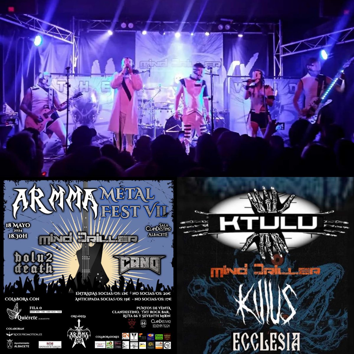Este próximo sábado 18 MAYO ALBACETE Armma Metal fest Sala Clandestino Próximo 25 MAYO ZARAGOZA Sala centro musical las armas