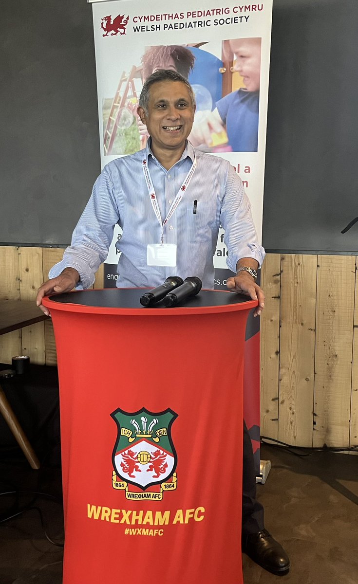 Welcome to Wrexham…conference style. 

The <a href="/RCPCHWales/">RCPCH Wales</a> Deputy Officers and Health Board Integration lead ready for the Welsh Paediatric Society Spring Clinical Meeting. 

Looking forward to a day hearing from great speakers about health determinants.