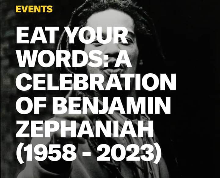 I read Poetics and The Death of Joy Gardner yesterday at the celebration of @BZephaniah @RiversideLondon in a room full of love and creativity. It was a true honour to spend an evening with his friends and family. @FarCanals