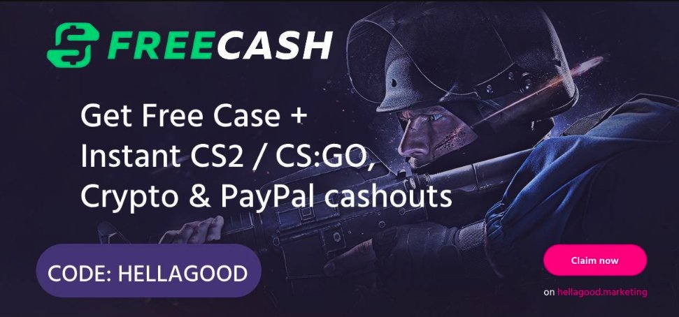 FreeCash_code's tweet image. What is FreeCash Bonus Code?

FreeCash Bonus code is a special code provided by the  platform that users can use to receive various bonuses and rewards

Using Code: 

🧨hellagood 🧨 ➡️ Get Free Case + Instant CS2 / CS:GO, Crypto &amp;amp; PayPal cashouts

👉 bit.ly/4cdsBv6 👈