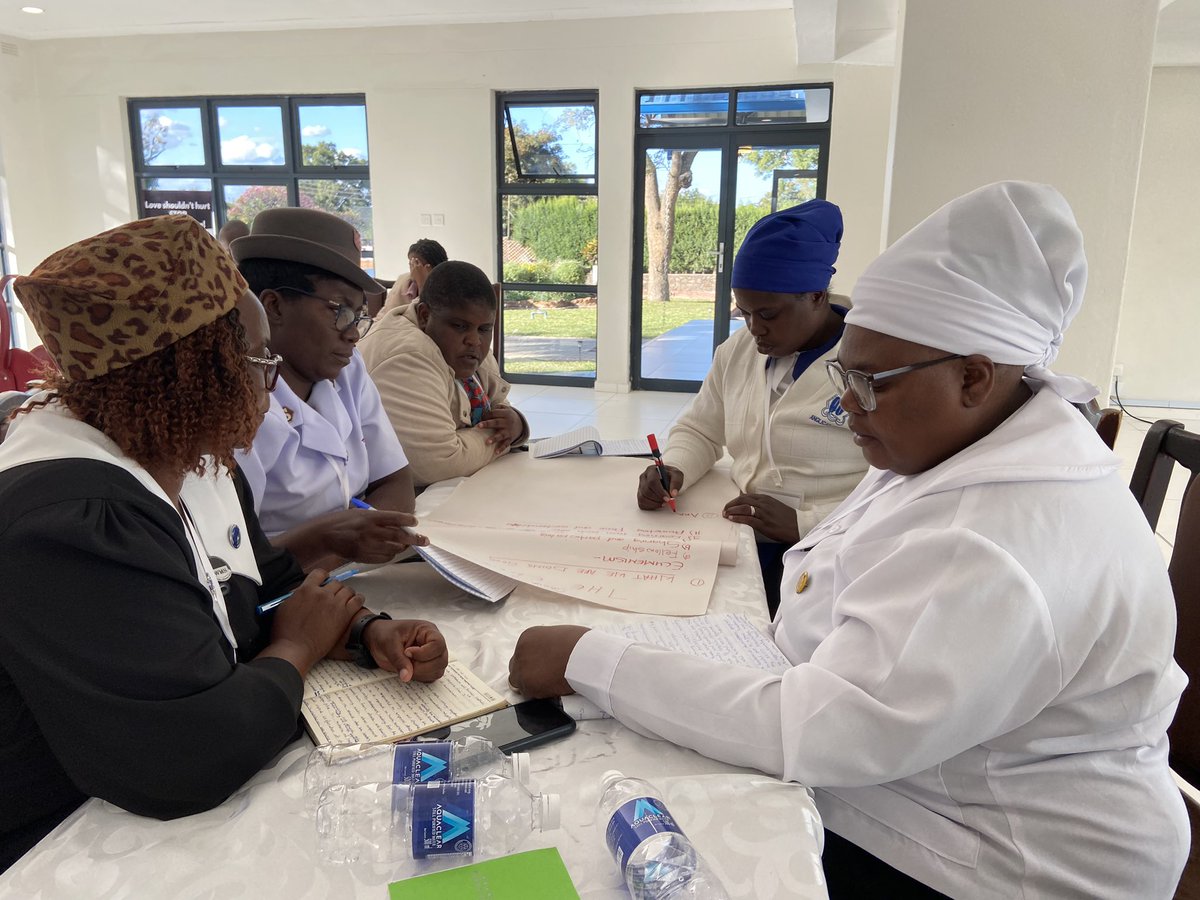 Women of Faith participating in a Context Analysis exercise during the Ecumenical Women’s Leadership training to have a deeper understanding of the operational environment in Zimbabwe . #womenleadership @unwomenzw @wlsazw @mwacsmed @euinzim