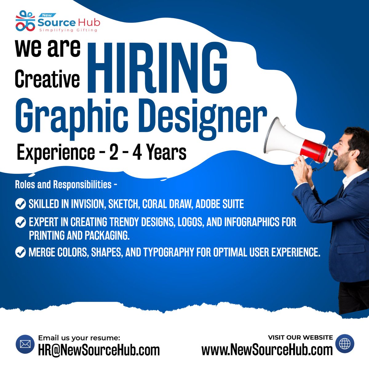 Hiring for Graphic Designer! #jobs #hiring #newsourcehub #corporategifting #customgifts #corporategifting #personalizedgifts Follow Us On: Instagram - @newsourcehub Facebook - facebook.com/Newsourcehubns… Linkedin - linkedin.com/company/new-so…