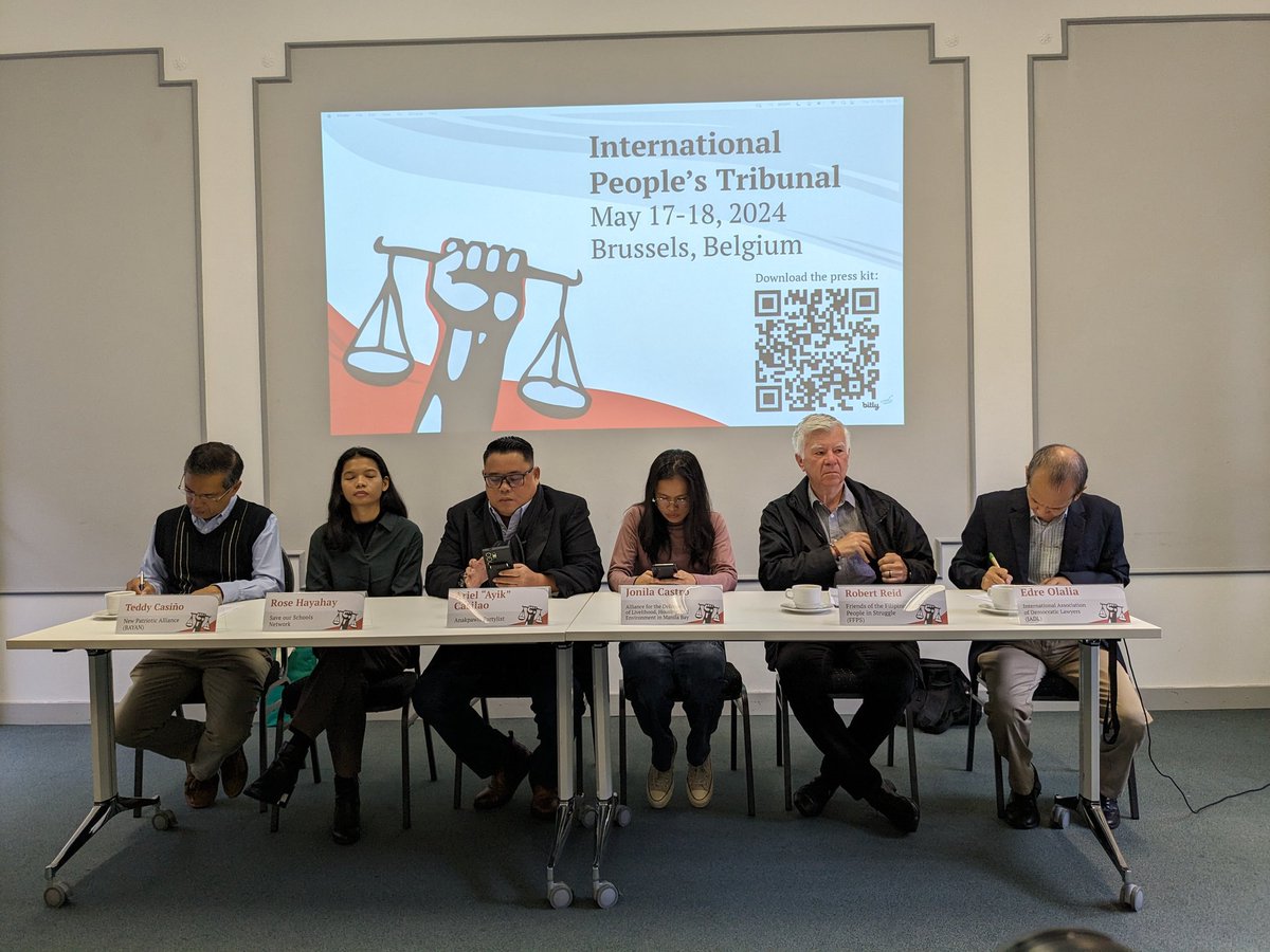 NOW: Press conference for #KatarunganIPT2024 with media panel (@EdreOlalia @teddycasino @jonilacastro @ayikcasilao @RoseHayahay @RReidFU) Join us remotely via livestream: facebook.com/watch/live/?re… Tweet @tribunalph2024 for any questions or comments.