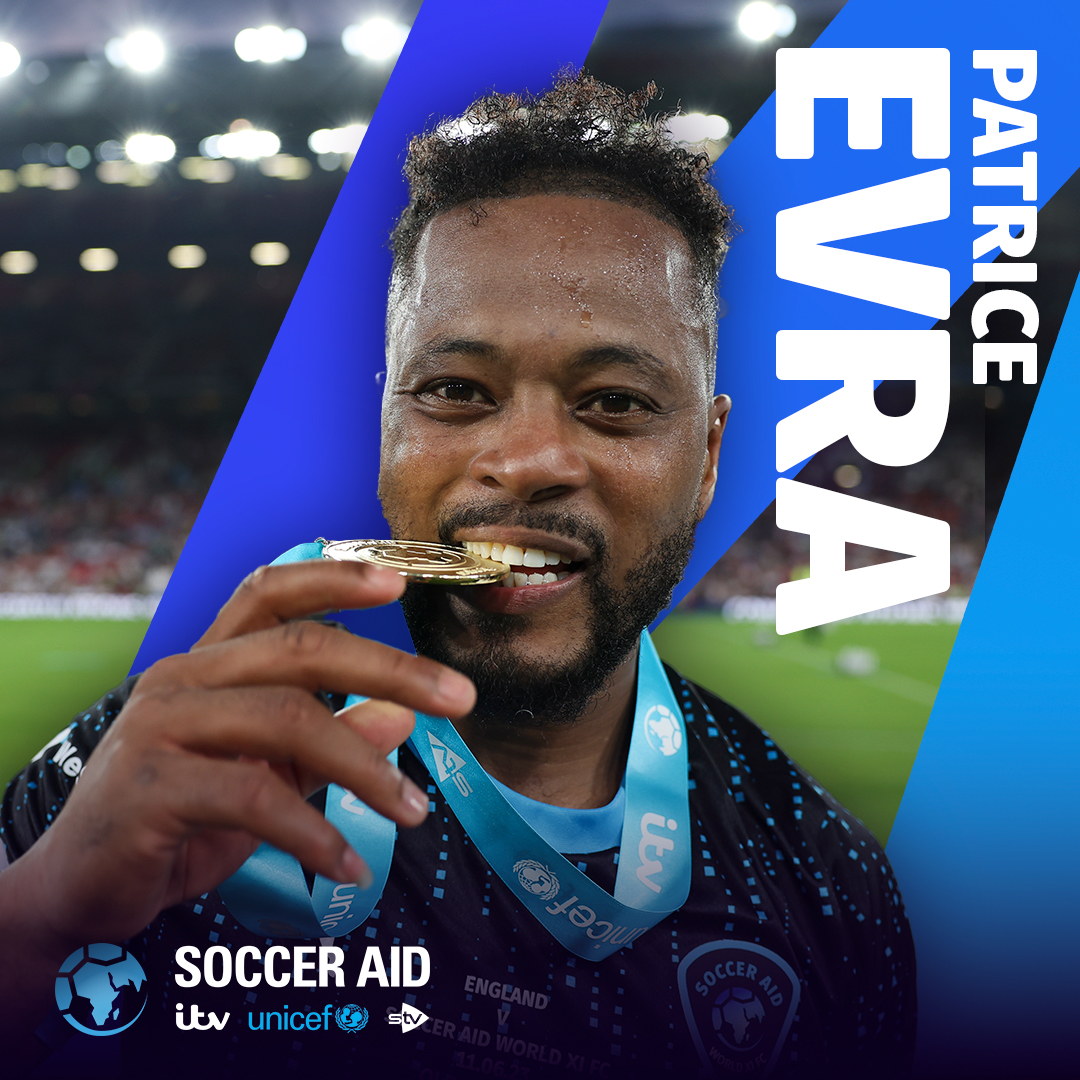Welcome back @evra 👋 4️⃣ appearances 4️⃣ Soccer Aid World XI wins 🏆 🏆 🏆 🏆 𝑯𝒆 𝒍𝒐𝒗𝒆𝒔 𝒕𝒉𝒊𝒔 𝒈𝒂𝒎𝒆 😏