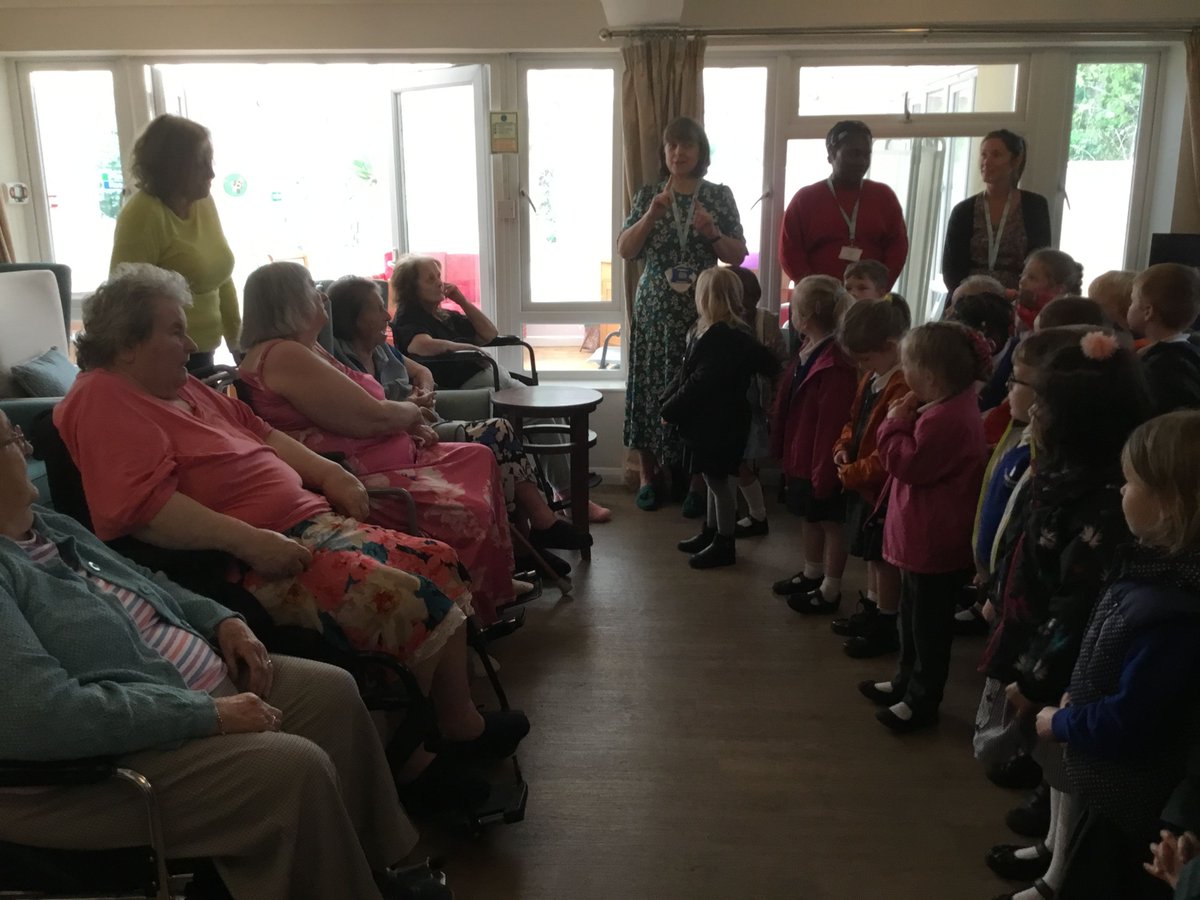 Reception enjoyed a trip to Furzehatt Care Home yesterday where they entertained the residents with their superb singing.  

We are very proud of our youngest children being excellent Goosewell ambassadors.  

#reception #eyfs #singing #community #carehome #intergenerational