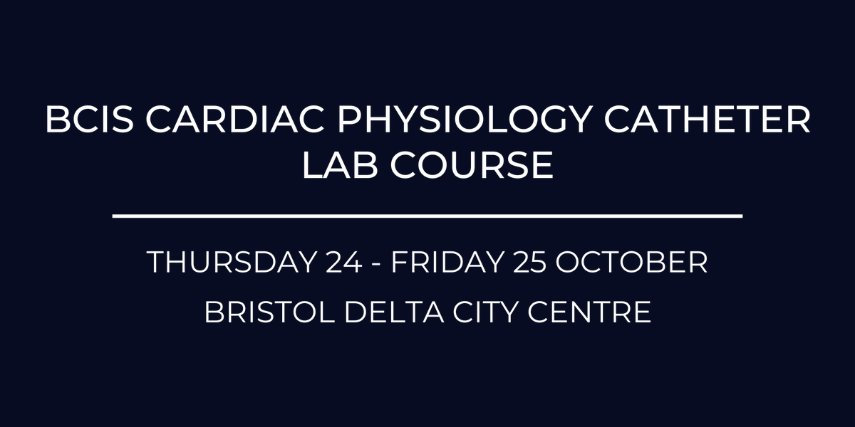 ICYMI: Registration is open for the BCIS Cardiac Physiology Catheter Lab Course: bit.ly/4baRgPv Session titles include: Physiology & Anatomy Angio Interpretation The Acute Cardiac Patients Safe Catheter Lab Working Calcium Modification Complex PCI & COT Pharmacology