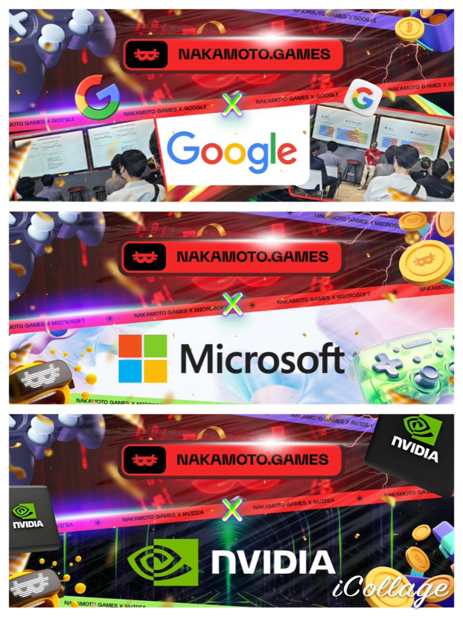 $NAKA this/last week:

🤝 @Google 
🤝 @Microsoft 
🤝 @nvidia 

A project that constantly innovates, forms powerful alliances, builds, and pushes the boundaries.

@NakamotoGames is the 🐐 of Crypto Gaming and dominate ‘24-‘25. Just watch.