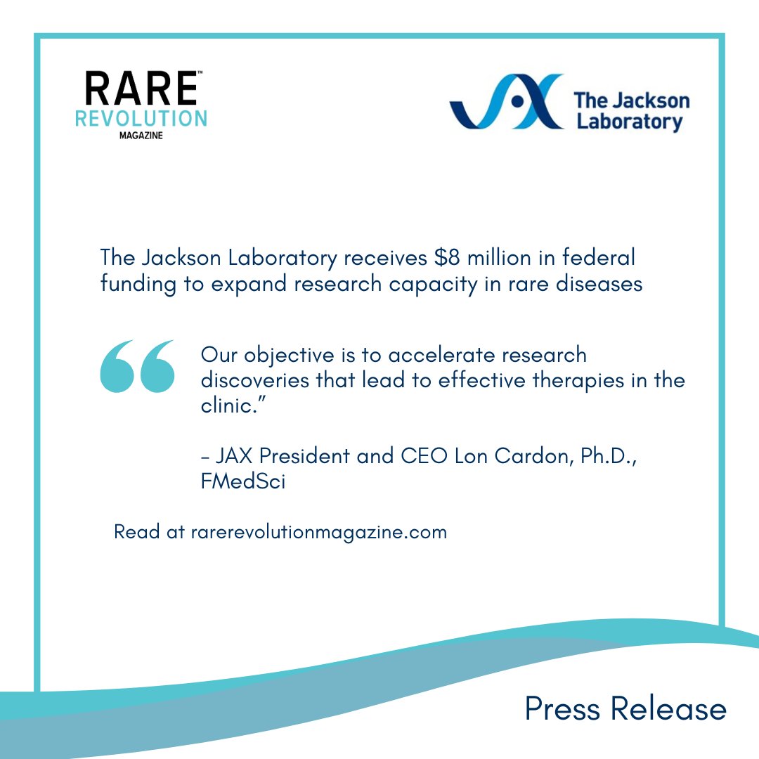 The Jackson Laboratory (@jacksonlab) receives $8 million in federal funding to expand research capacity in #RareDiseases.

Read at bit.ly/4b6elTT

#PressRelease