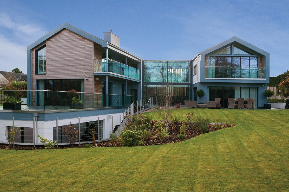 Sustainable house design in Harrogate. This bespoke home used the principles for the old Code for Sustainable Homes, Level 4, using triple glazing and high specification coatings for an efficient interior. Click here to see the full case study.