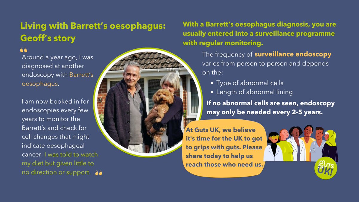 Today marks World Barrett’s Oesophagus Day! Barrett’s oesophagus is the term used for a potentially pre-cancerous condition where the normal cells lining the oesophagus (also known as the gullet or food pipe) have been replaced with abnormal cells. (🧵1/9)