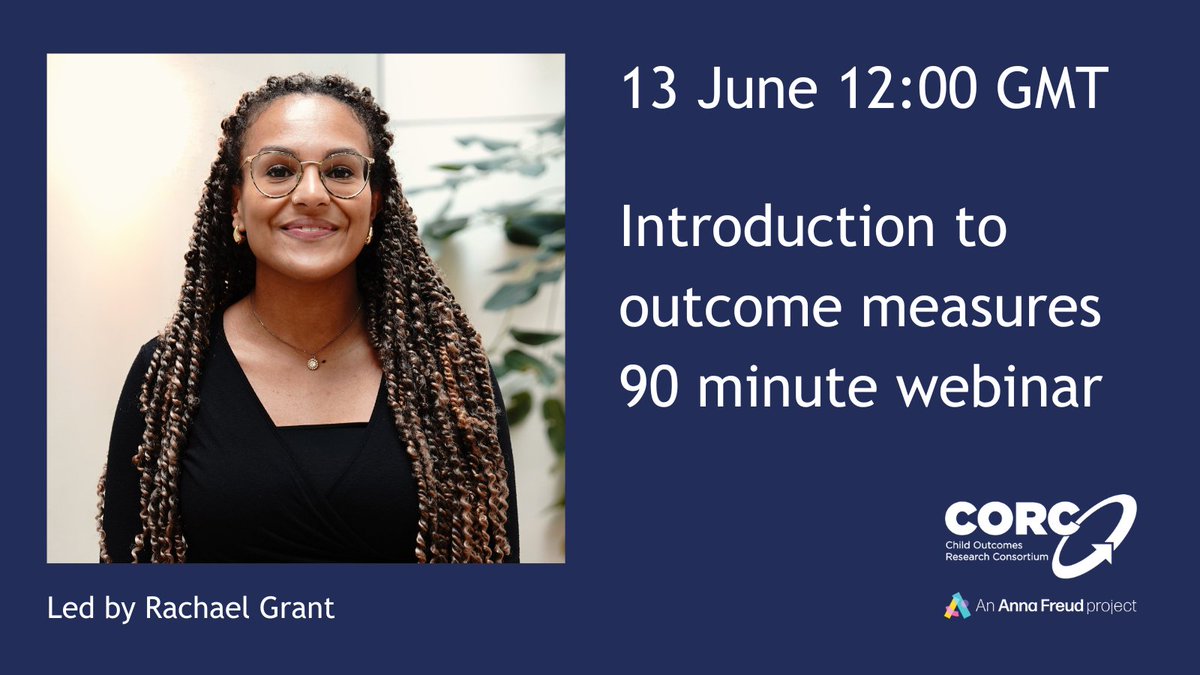 Do you work somewhere where young people may receive support for their mental health? Join @CORCcentral training on 13 June to understand outcome measures, the roles of different measures and how they can be used to benefit the wellbeing of young people: orlo.uk/5jiH7