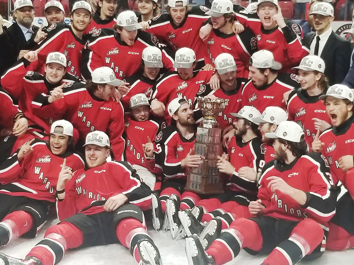 Congratulations to @MJWARRIORS on winning their first #WHL Championship and capturing the Ed Chynoweth Cup. Good luck in the #MemorialCup.