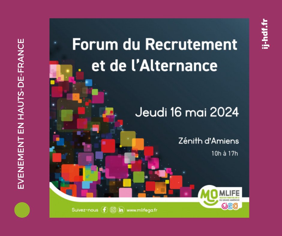 🟠 Forum du recrutement et de l'#alternance 📆Jeudi 16 mai, 10h-17h 📌 Zénith d'Amiens 👉Venez rencontrer les acteurs de l'emploi, les entreprises et les centres de formation jusque 17h ➕ de 2 000 postes sont à pourvoir ij-hdf.fr/evenement/494/…