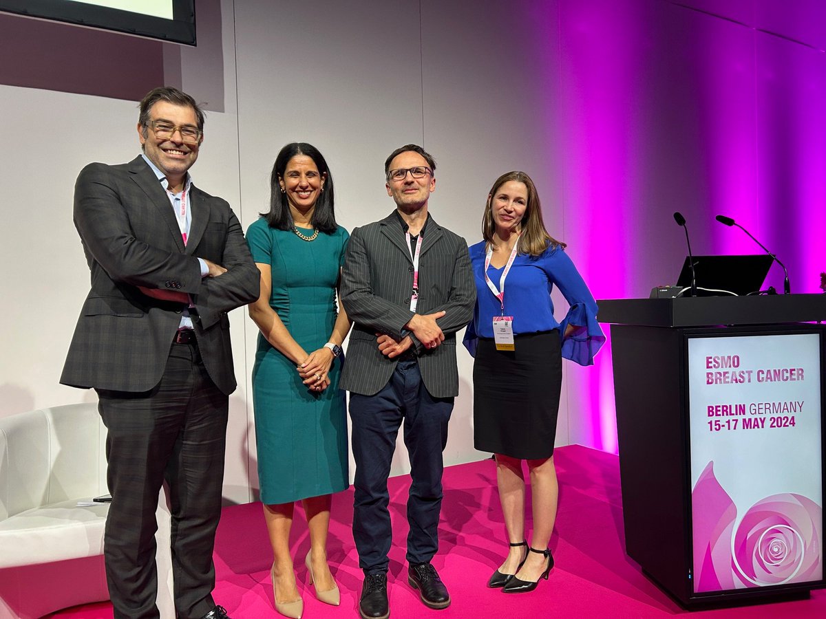 Thanks to the #ESMOBreast24 conference organizers for allowing us to discuss important clinical trial design challenges in breast cancer ! @myESMO #bcsm  @stolaney1 @tmprowell @TomasPascualMD @ErikaHamilton9