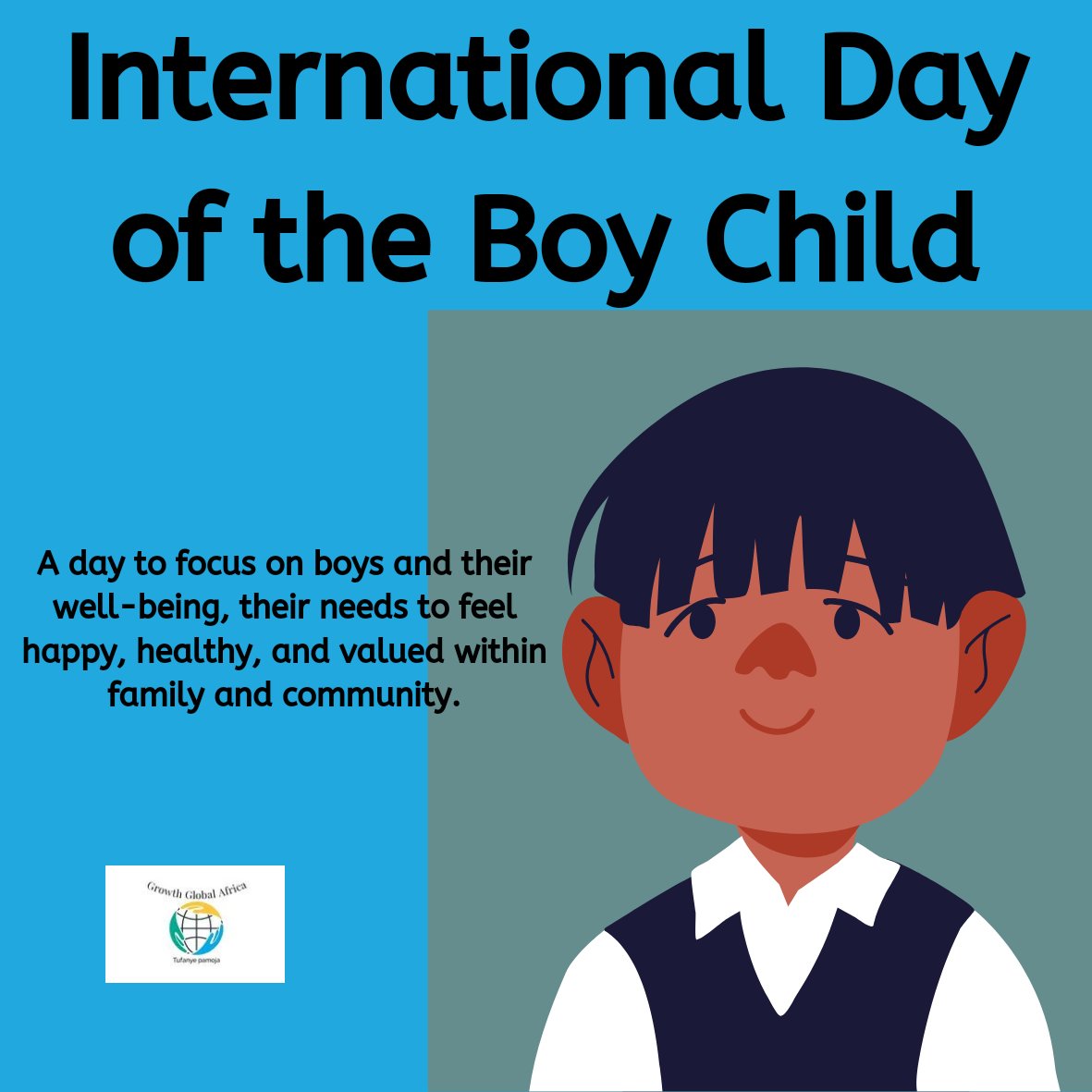 Happy international Day of the boy child.
#Childrensrights