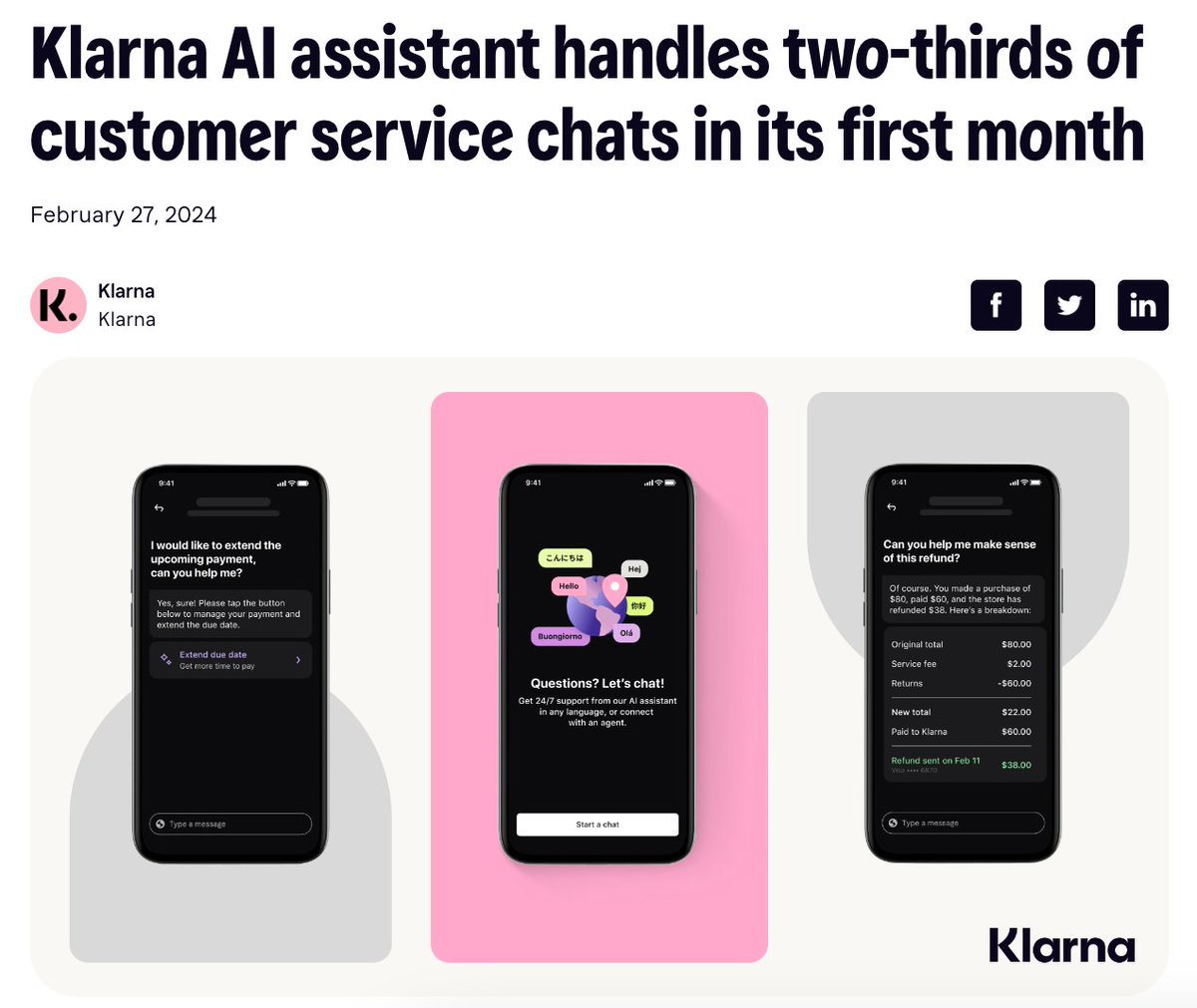 I am surprised daily, speaking to businesses who still haven't taken advantage of AI assistants.

We've seen the massive success from Klarna and the huge impact it can make on the business.

On a much smaller scale, I recently helped a dental practice save the need of hiring 1
