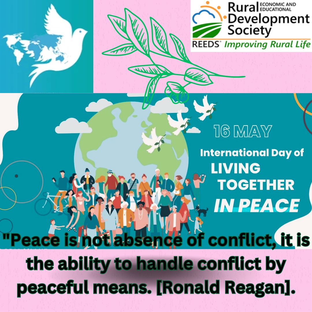 International Day of Living Together in Peace.
'#internationaldayoflivingtogetherinpeace #teamreeds #ruralindia #communitydevelopment