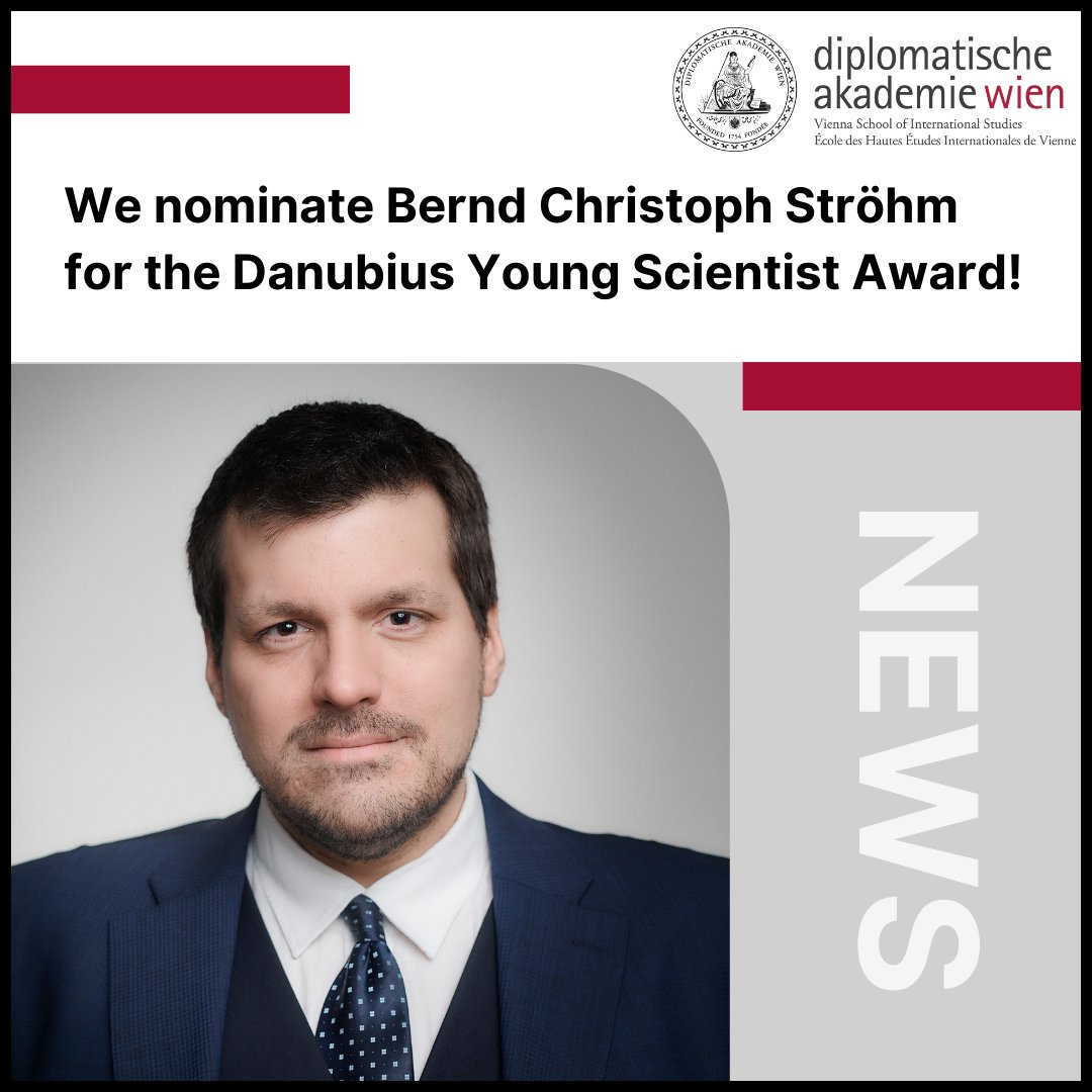 We nominate <a href="/berndstroehm/">Bernd Christoph Ströhm</a> for the 2024 𝐃𝐚𝐧𝐮𝐛𝐢𝐮𝐬 𝐘𝐨𝐮𝐧𝐠 𝐒𝐜𝐢𝐞𝐧𝐭𝐢𝐬𝐭 𝐀𝐰𝐚𝐫𝐝. He is a dedicated and accomplished researcher, whose work has significantly enriched our understanding of the geopolitical and historical dynamics in the Danube Region.