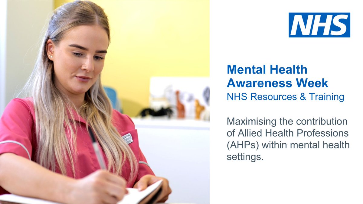 For #MentalHealthAwarenessWeek, check out our toolkit on maximising the contribution of Allied Health Professions (AHPs) within mental health, learning disability and autism settings on hee.nhs.uk/sites/default/…  

@SuzanneRastrick @BeverleyHarden