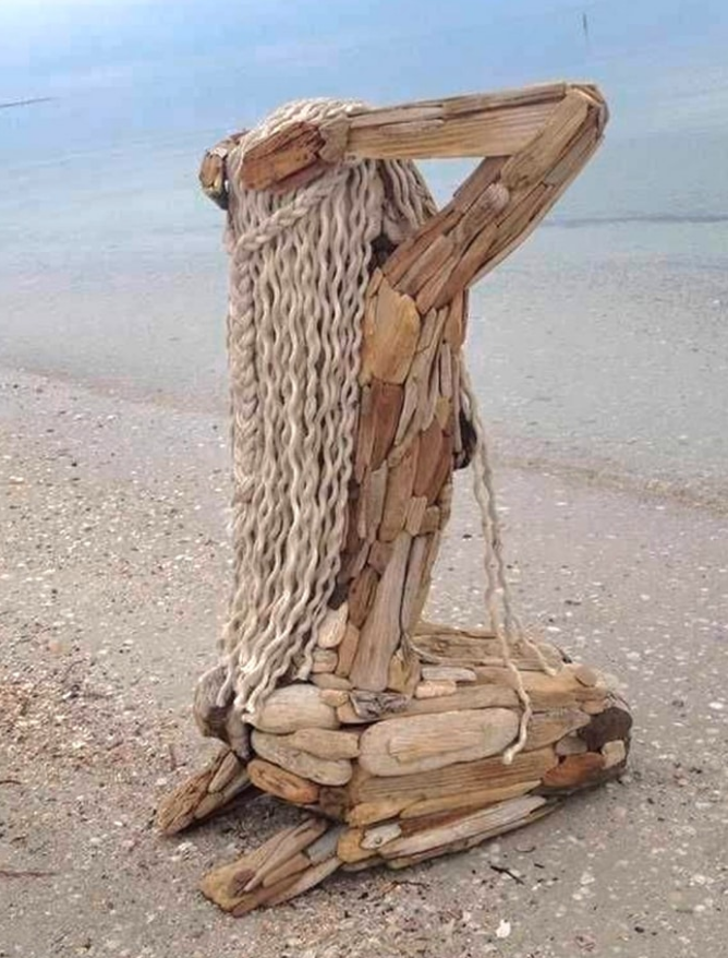 'Ocean Goddess' by Driftwood Artist Alan Borg
