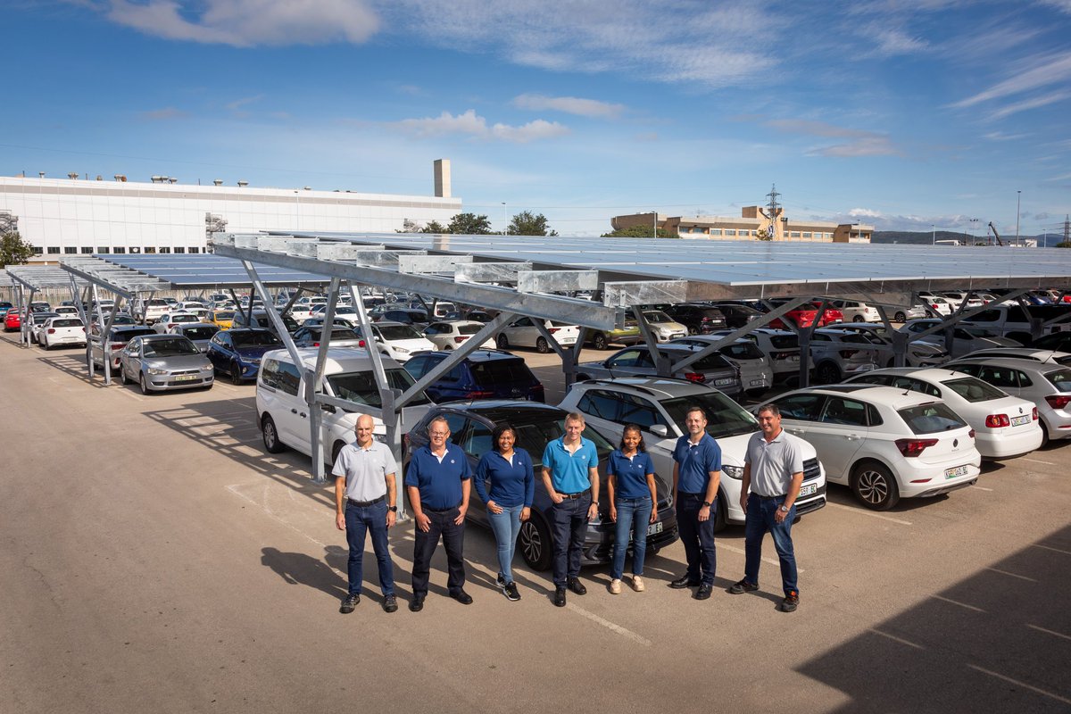 Volkswagen Group Africa Adds 3 MW Solar PV Carport At Its Kariega Car Factory.

The latest installation complements the existing 2.6 MWp of rooftop PV panels in the vehicle assembly plant and the 163 kWp at the component manufacturing plant.
