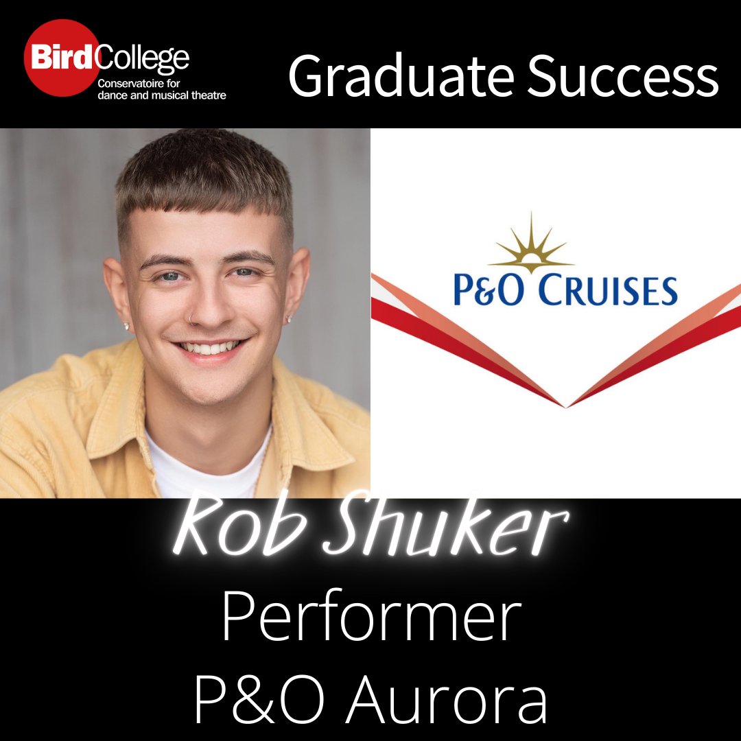 Congratulations to Bird graduate Rob Shuker who will be joining P&O Aurora to perform for @pandocruises! ✨️ #proud #whereperformancecounts #graduatesuccess