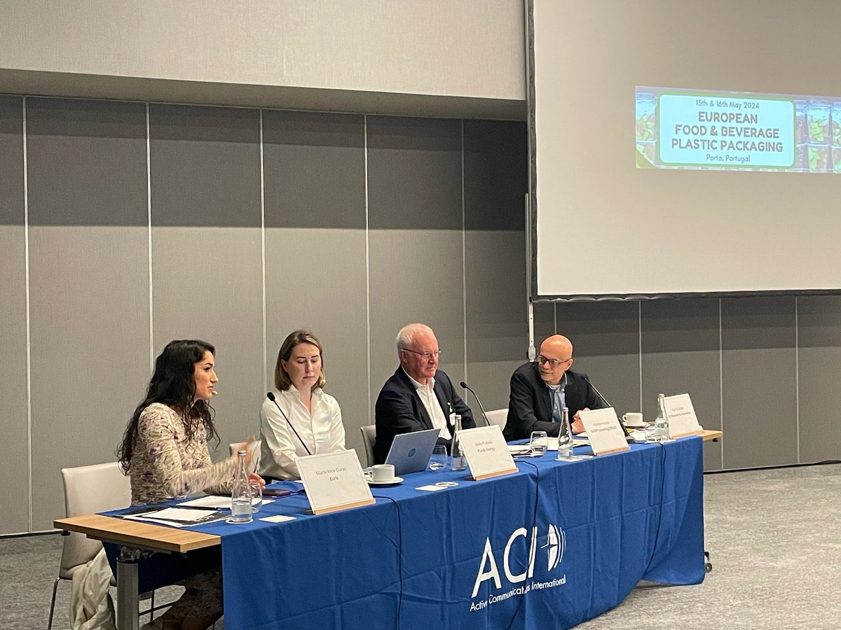 Hello from Porto!! 🙋🏻‍♀️ I had the opportunity to talk about #recycledcontent targets &amp; other policy tools to boost #packaging circularity during the European Food &amp; Beverage Plastic Packaging Summit, taking place on 15-16 May. ♻️