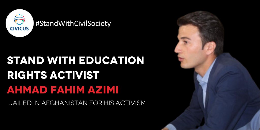 🇦🇫#Afghanistan: We condemn the conviction of activist Ahmad Fahim Azimi, who advocated for girls education. He was arbitrarily detained in October 2023 and was given a one year sentence in April, after an unfair trial. We call for his immediate release frontlinedefenders.org/en/profile/ahm…