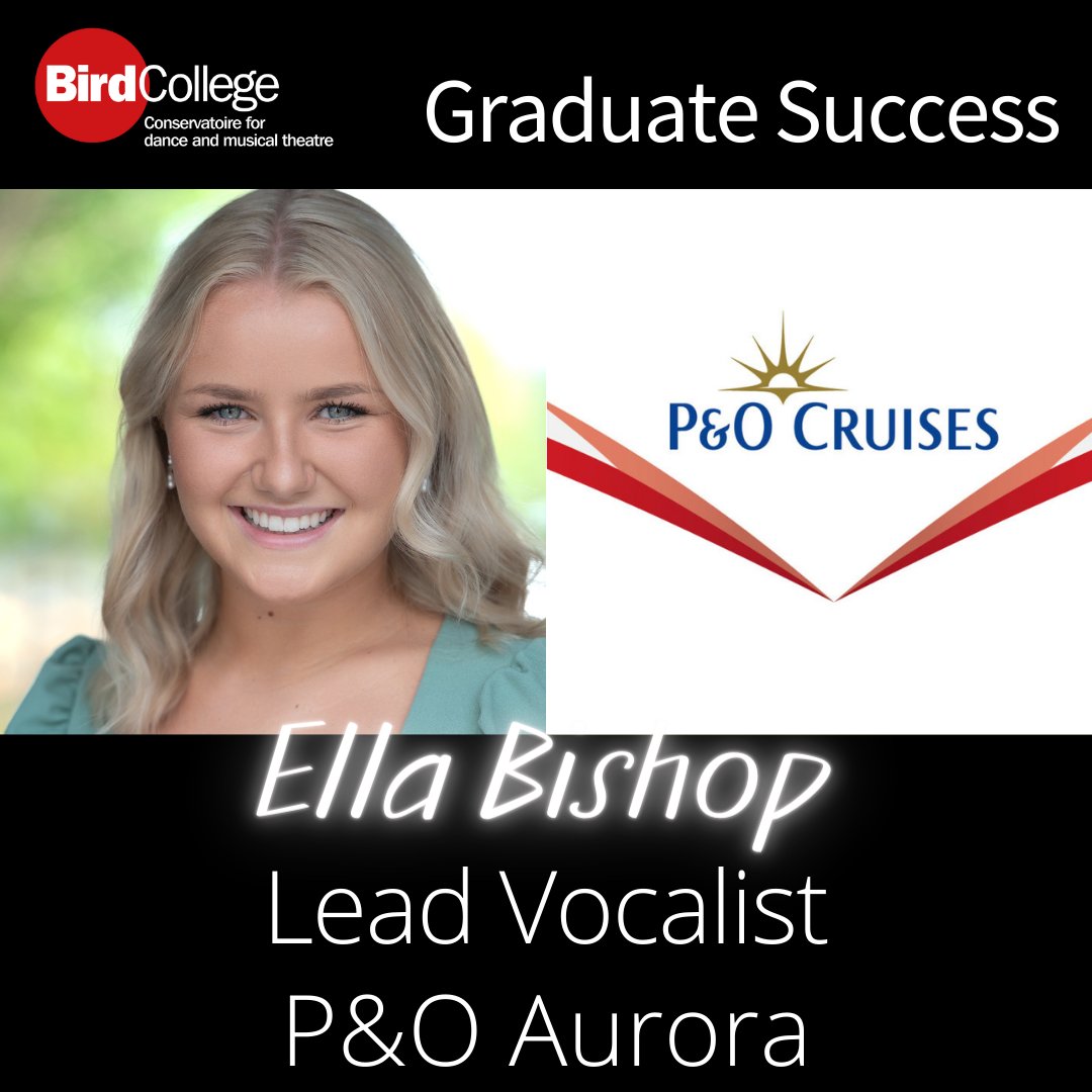 Congratulations to Bird graduate Ella Bishop who will be making her professional debut on board P&O Aurora for @pandocruises! ✨️ #proud #whereperformancecounts #graduatesuccess