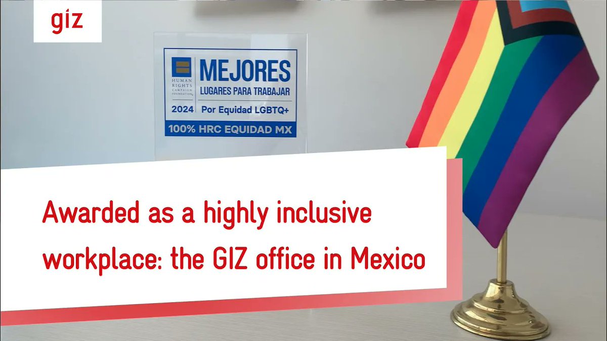 📜🌈 'Best place to work for the #LSBTIQ+ community' – our GIZ office in Mexico City has received this award three times in a row!🎬Learn more about the activities of our colleagues in the new episode 'Our GIZ': youtube.com/watch?v=p2QxR3… @humanrightscam2 #IDAHOBIT