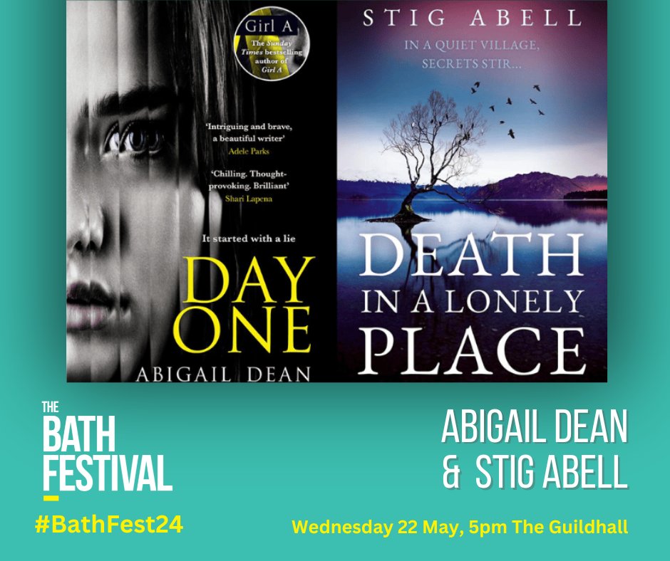 Amazing opportunity to see Abigail Dean AND @StigAbell at @Bathfestivals! Crime fiction fans, this is the perfect event for you! 
🎟️bathfestivals.org.uk/the-bath-festi…