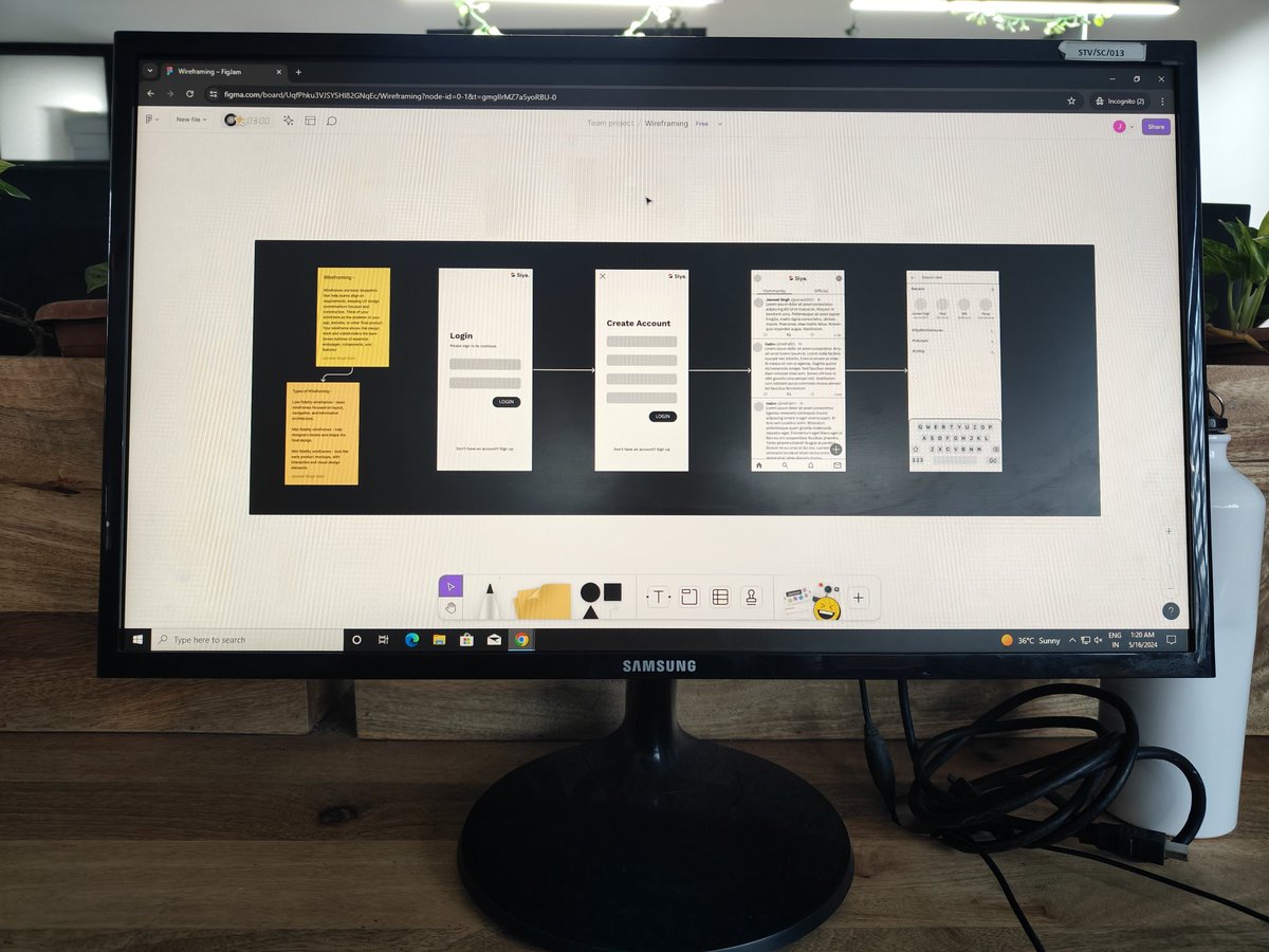 Internship Day 2 - Learning about wireframing, also made a wireframe for a product 🥹
